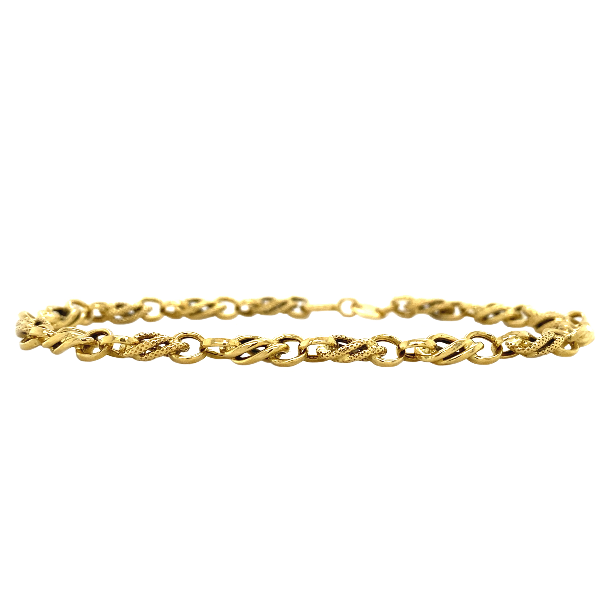 Vintage 18K Gold Fancy Bracelet 18.5 cm
